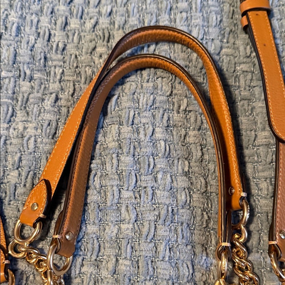 Coach Pebbled Leather Shoulder Bag in Tan - Picture 2 of 11